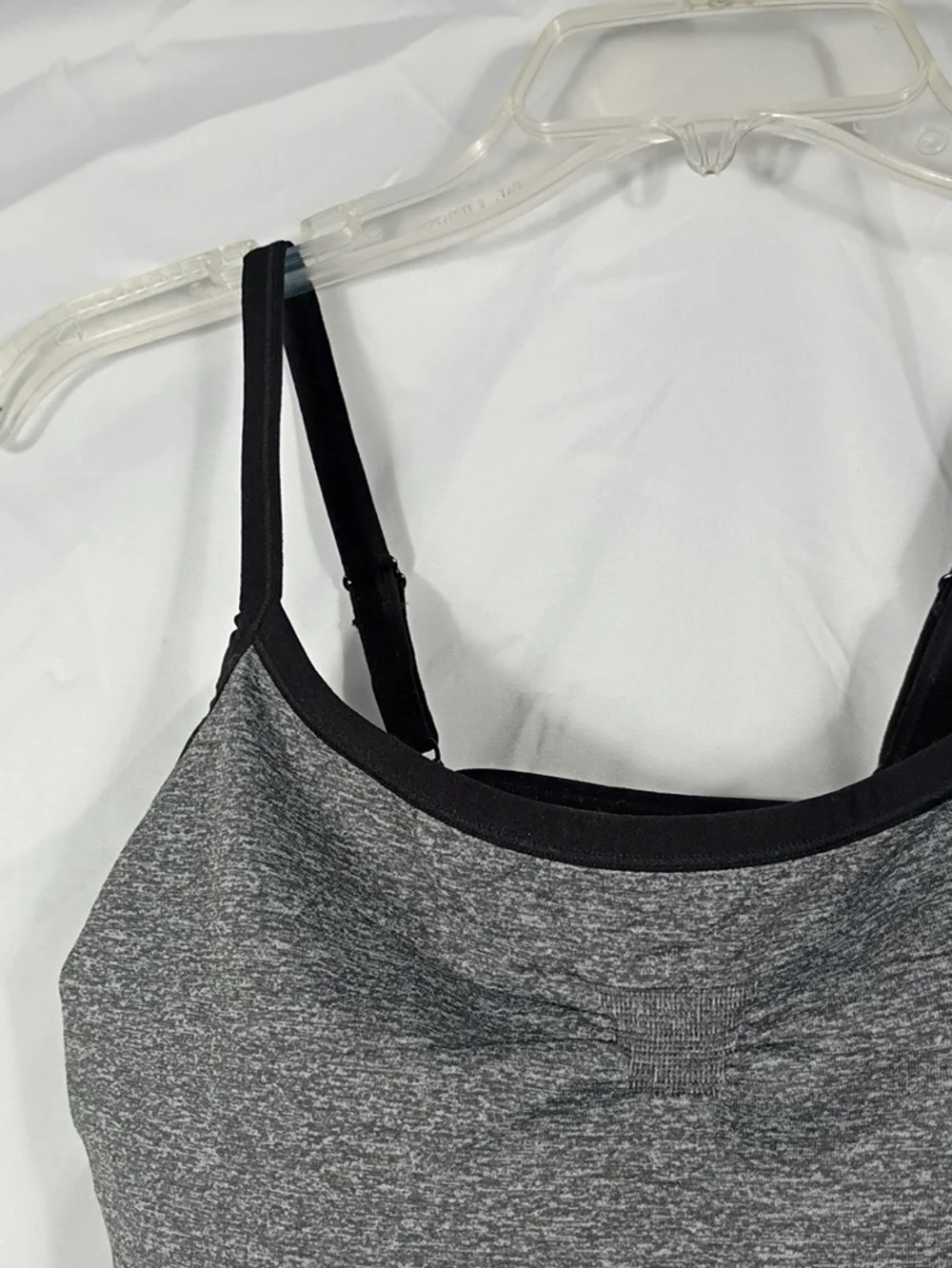 NWT Torrid Seamless Bralette Gray With Black Trim And Lace Sz 1 Wireless Padded